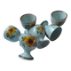 Stoneware egg cups screen printed with sunflowers
