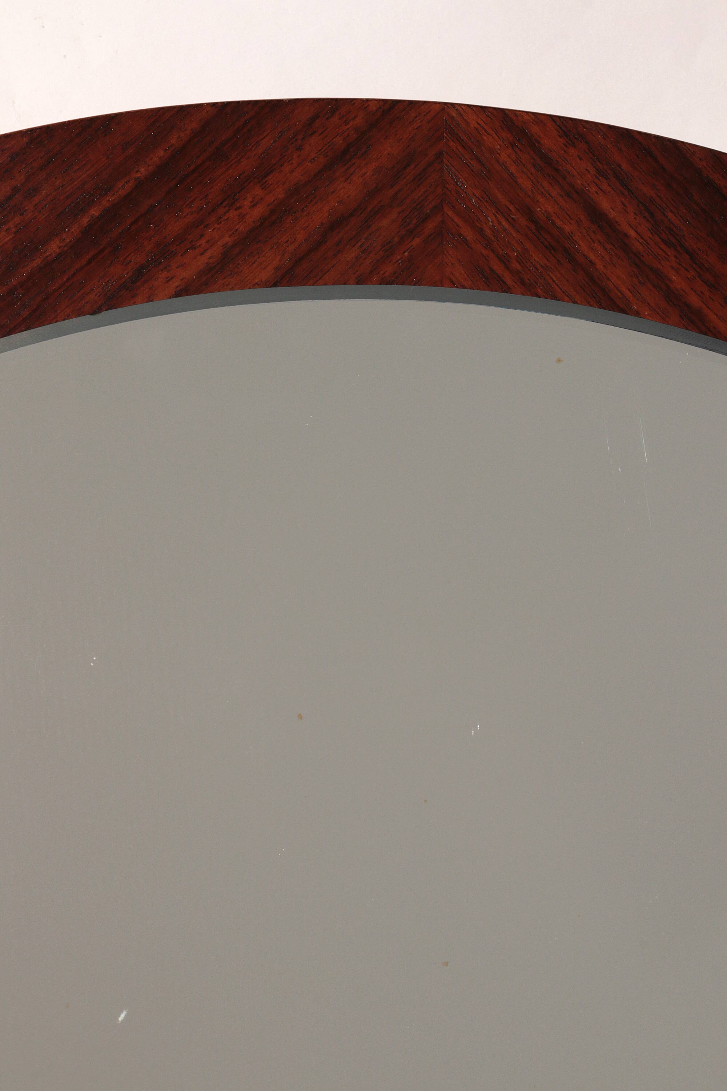 Vintage Danish Rosewood veneer Mirror 1960 Denmark