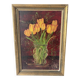 Painting yellow tulip flowers