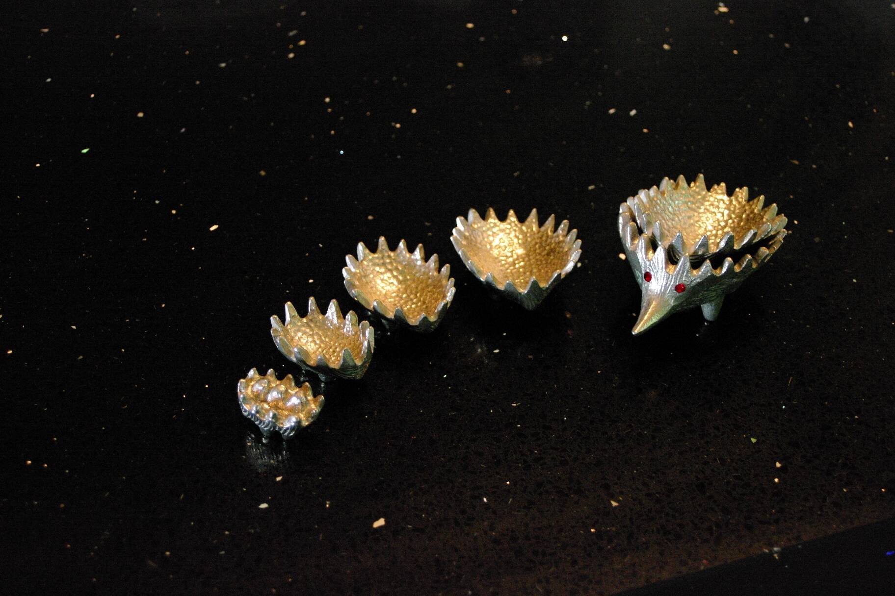 Vintage nesting ashtray by walter bosse for herta-baller 1950