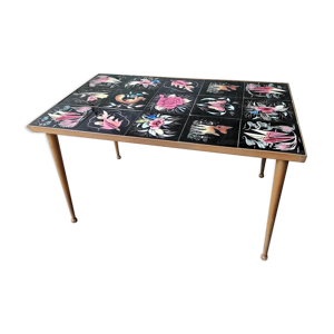 table basse vintage carreaux