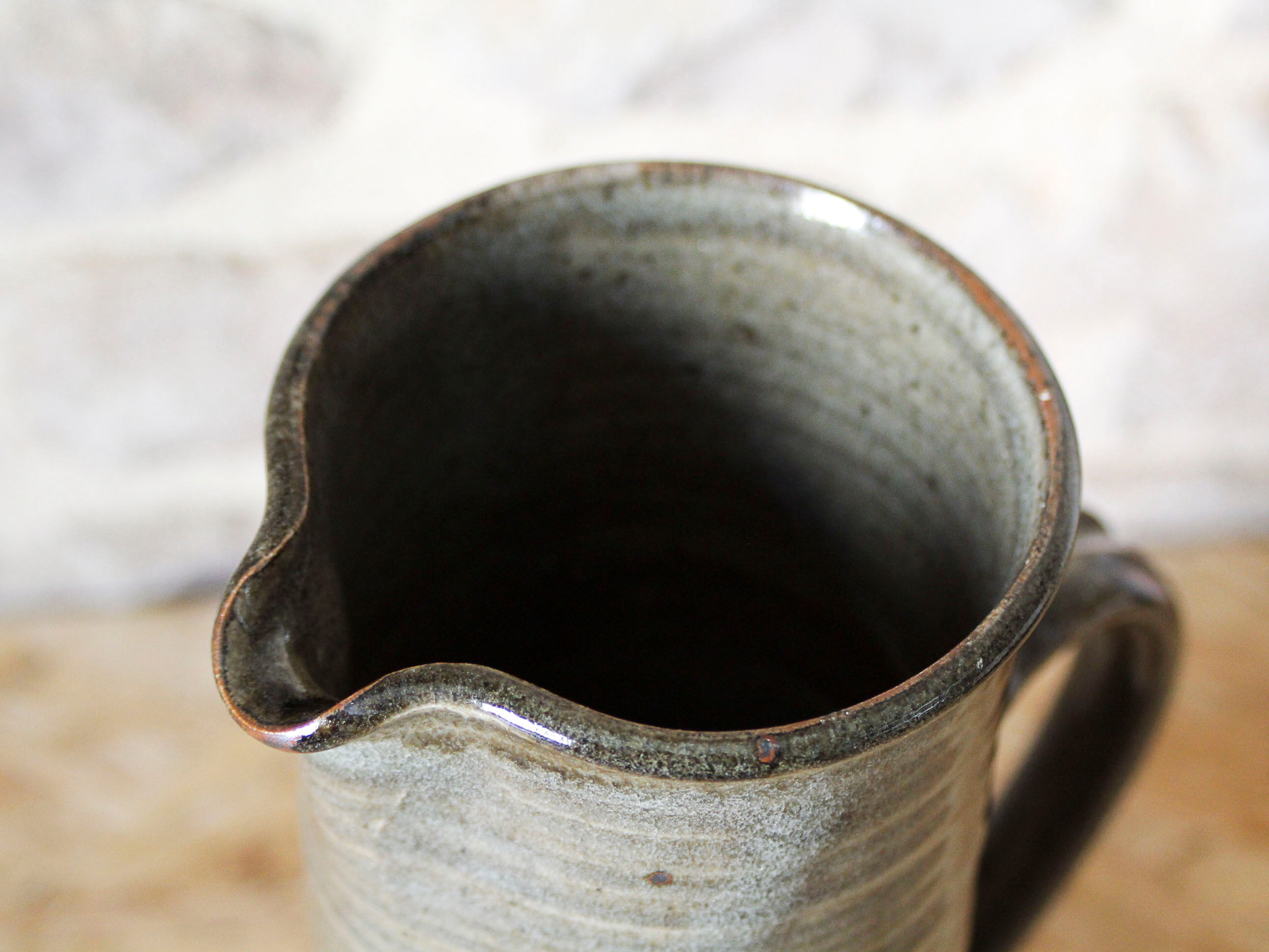Mireille Dailer and Noël Delair enameled stoneware pitcher - Blanot