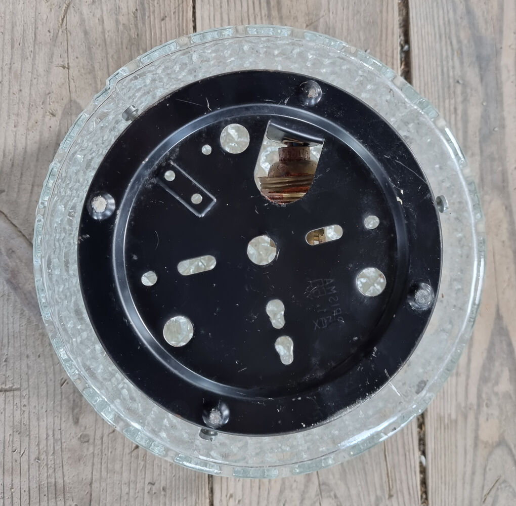 Round ceiling / wall lamp, vintage glass