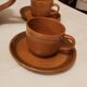 Coffee service or tea in Sarguemine sandstone from the 'Art Workshop of Lorraine'