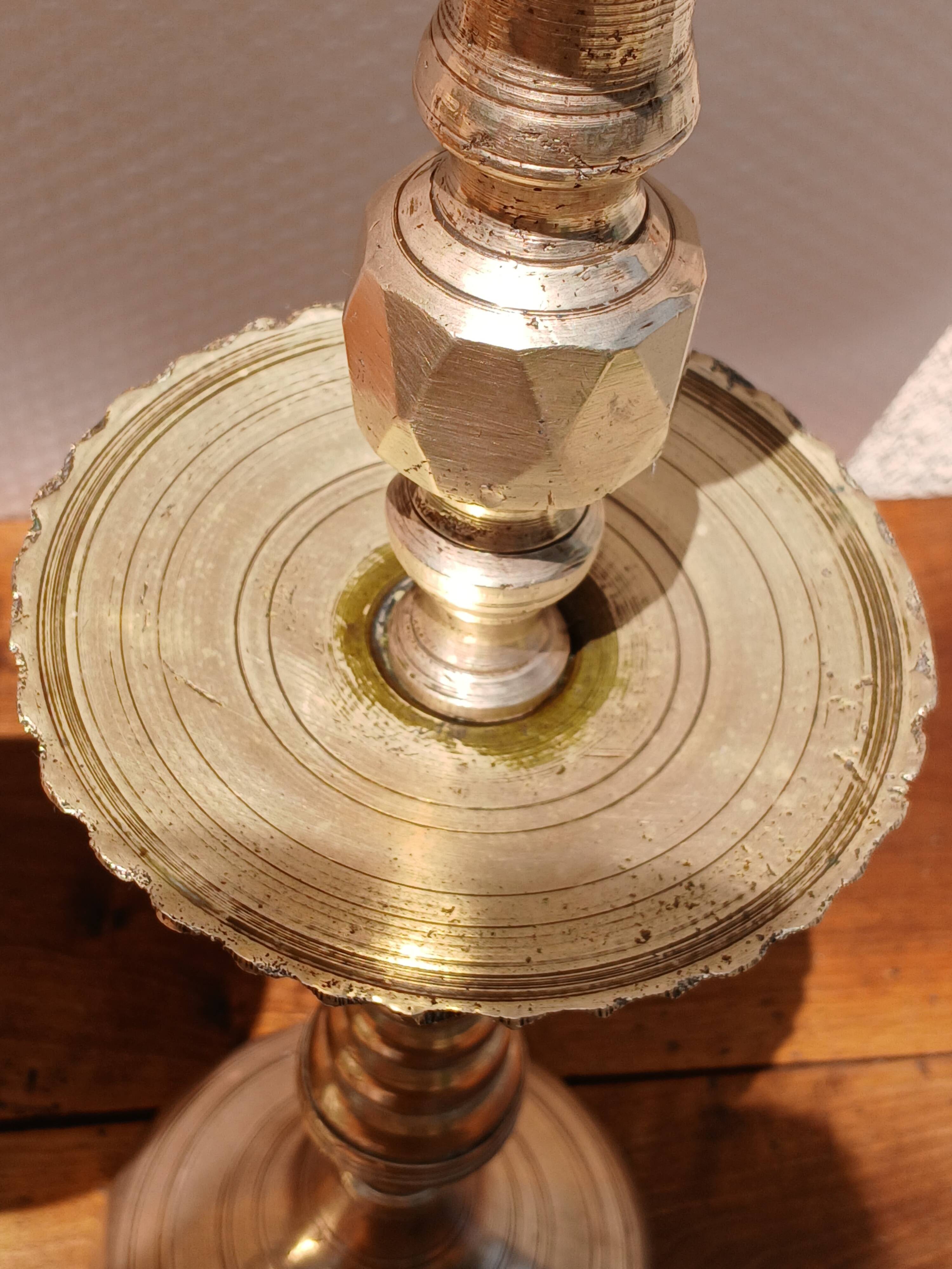 pair of vintage bronze candlesticks from the 1940s