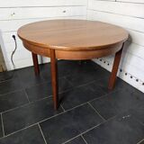 Vintage 60s extendable round teak table