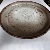 Large round stoneware dish signed Vallauris origin Diameter 30 cm
