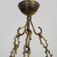 Old chandelier basket Napoleon III glass tassels, bronze structure. Chandelier tassels