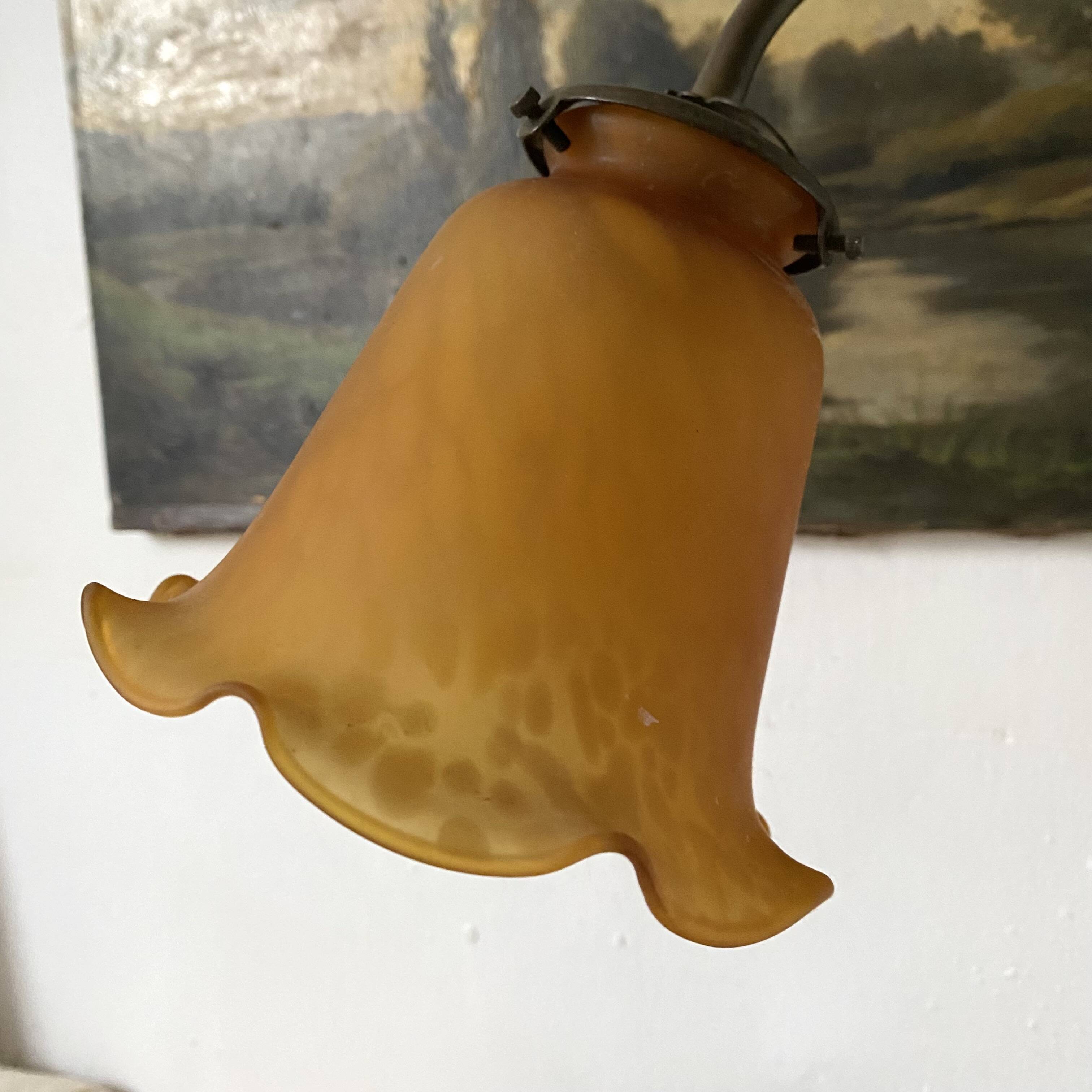 Jeweller's lamp, workshop lamp, glass paste shade