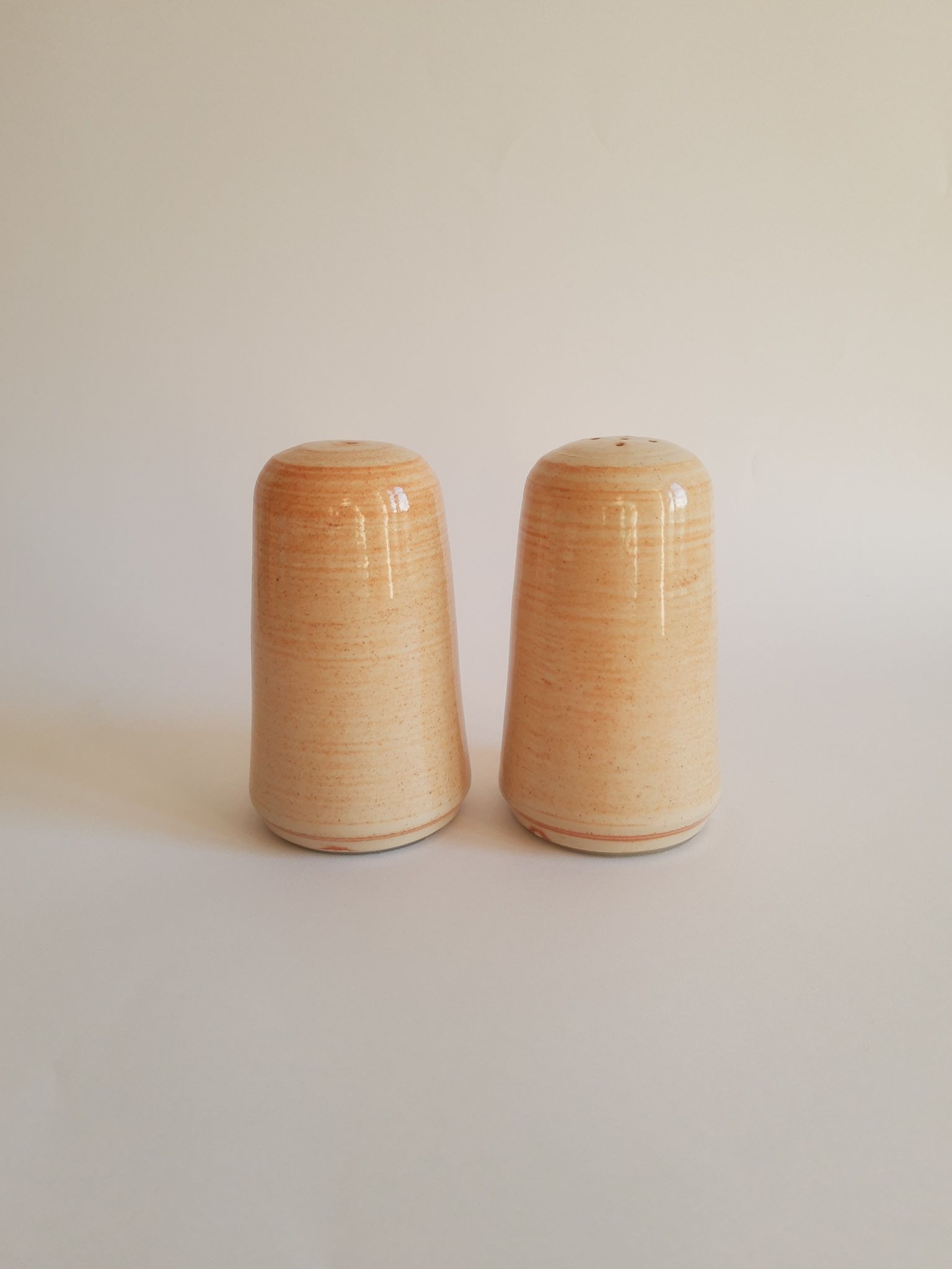 Set salière et poivrier en grès vintage