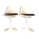 Pair of vintage tulip foot swivel chairs