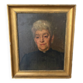 Oil portrait on canvas signed