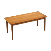 Vintage rectangular teak coffee table from the 60s