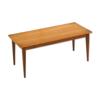Vintage rectangular teak coffee table from the 60s