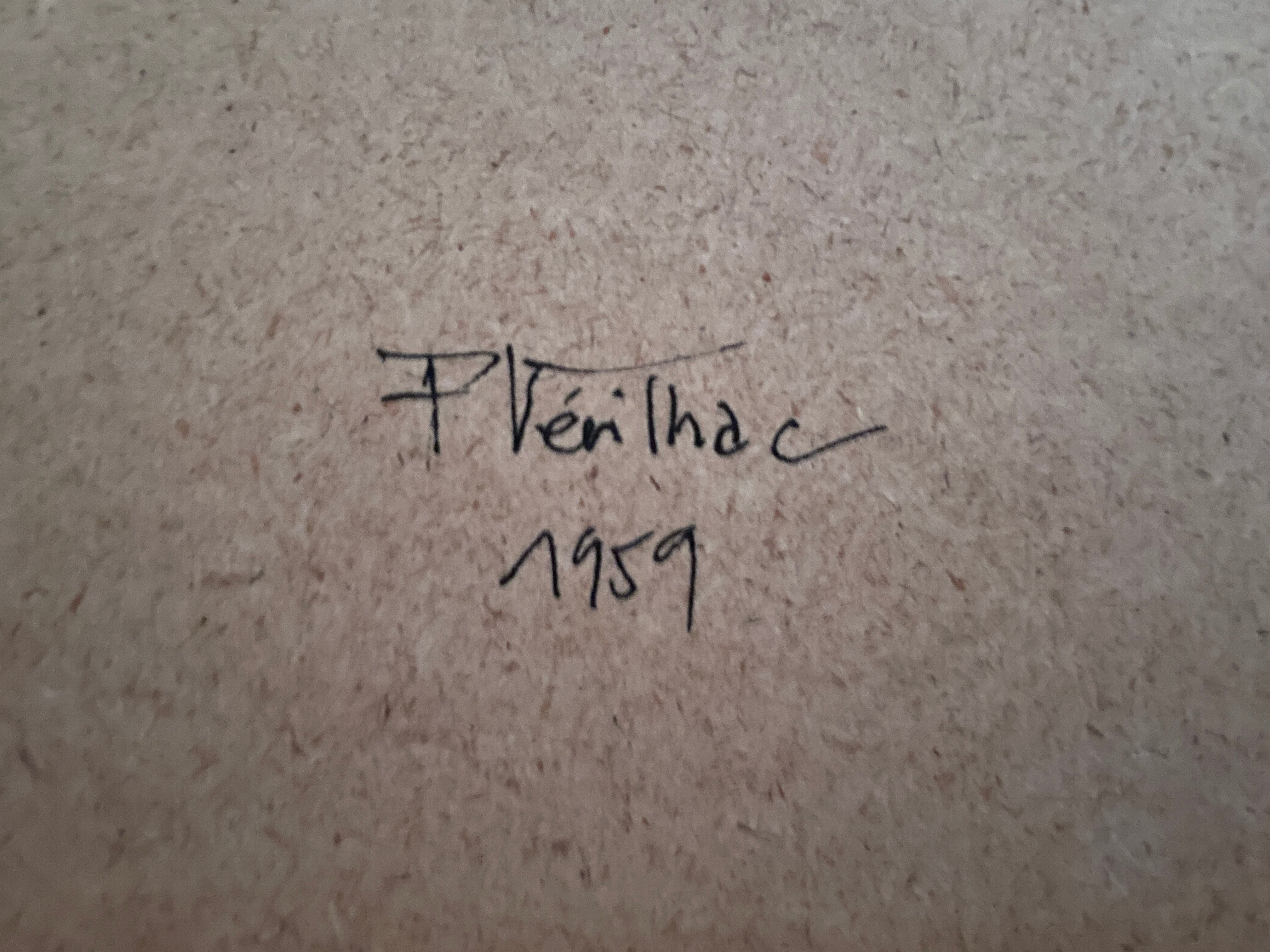 Oil painting on wood signed “golden autumn leaves”