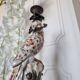 Parrot Candle Holder, Enameled Porcelain and Bronze, Late 19th Century