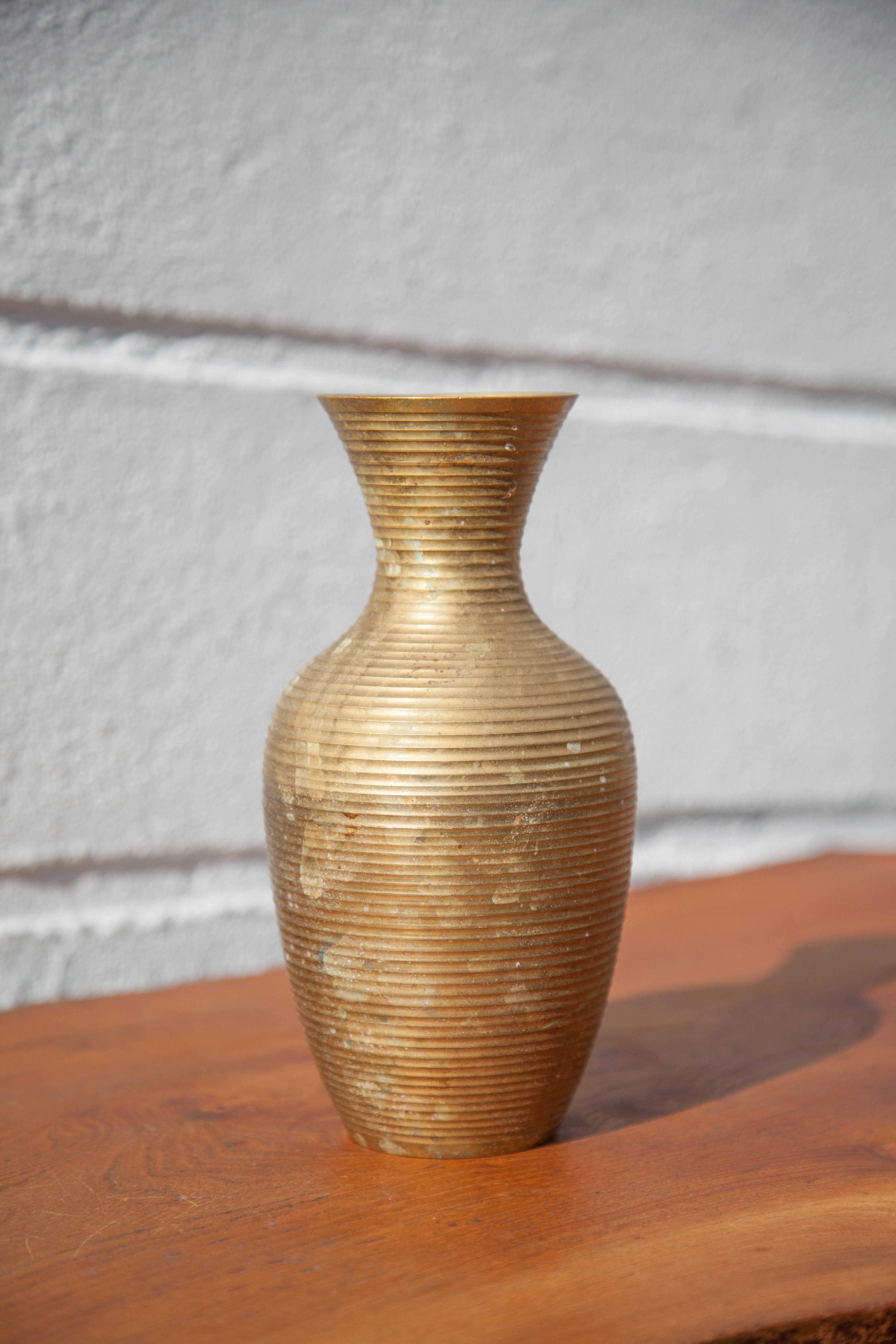 Vintage brass vase, brass flower pot