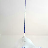 Pendant lamp in blue spotted glass 1970