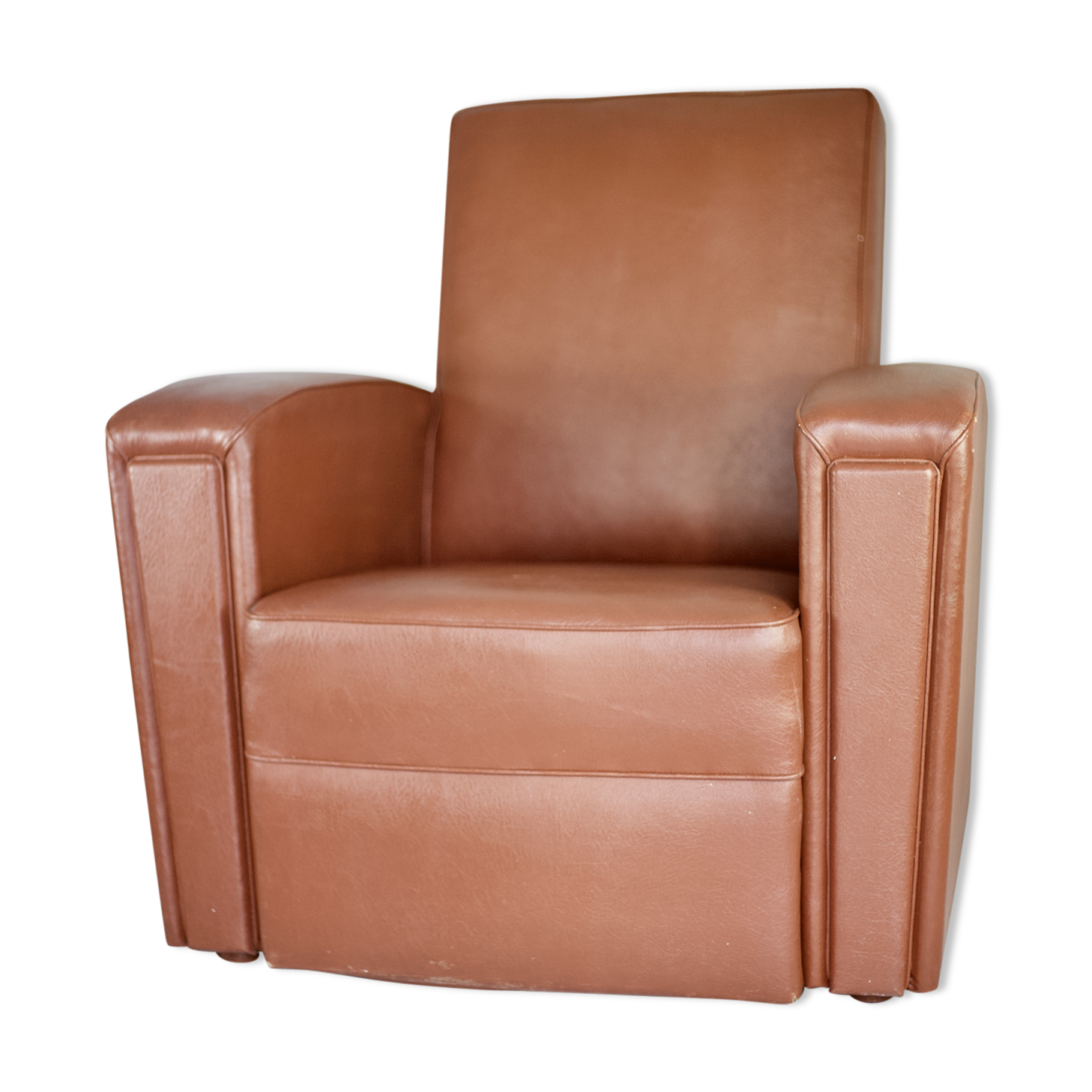 Armchair edited by Airborne, faux leather, France, circa 1950