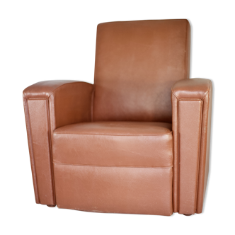 Armchair edited by Airborne, faux leather, France, circa 1950