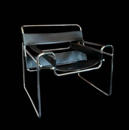 Armchair in the style of Wassily by Brauer around 1980.