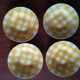 Set of 4 hollow plates Digoin yellow scottish model