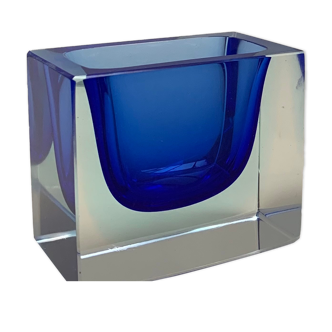 Sommerso vacuum in blue Murano glass