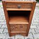 Bedside table art deco chene and pink marble