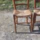 6 antique and mismatched mulched chairs