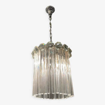 Italian Murano glass trilobi light pendant, 1960s