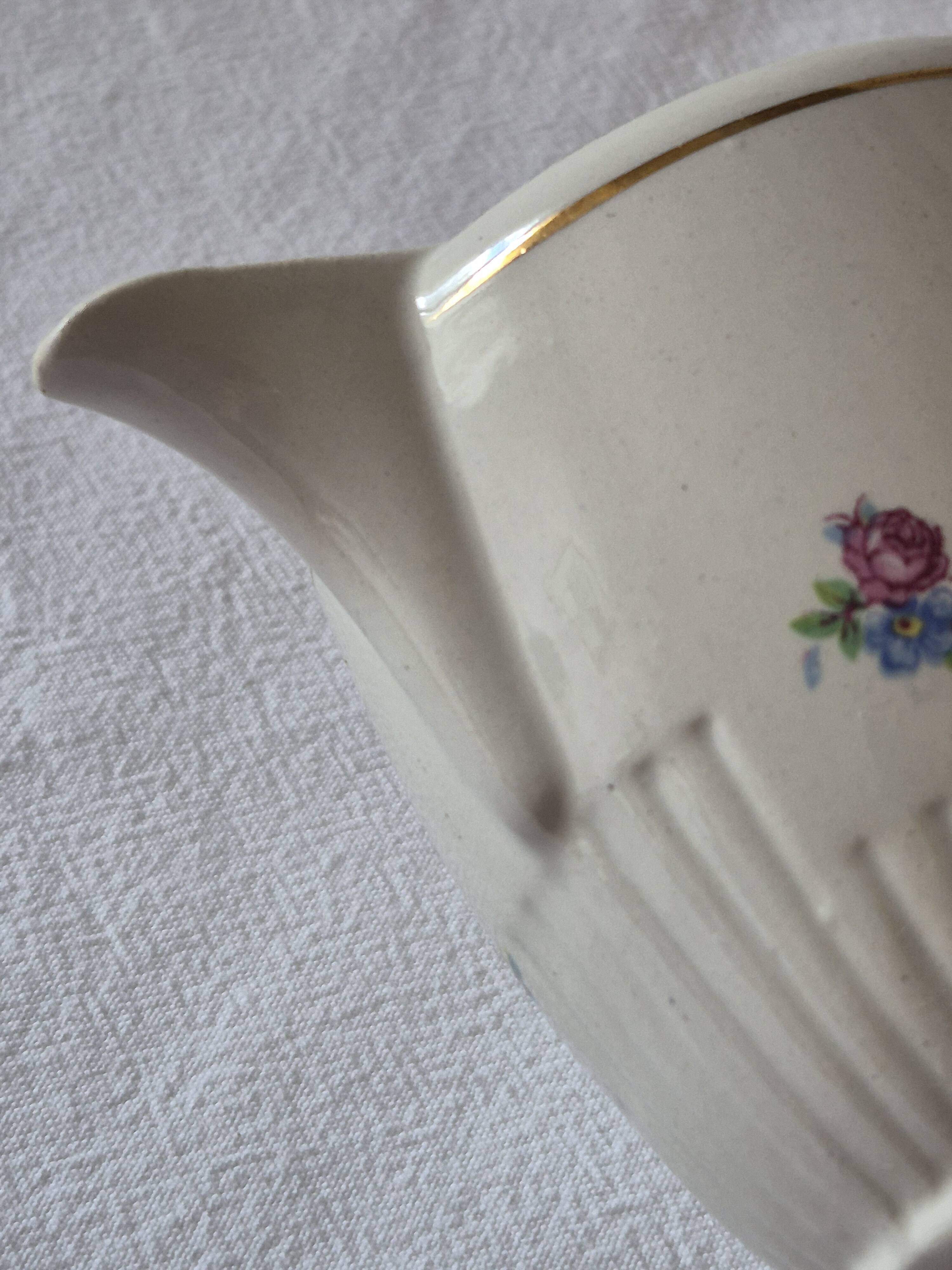 Cream jug half-porcelain Lunéville Keller and Guerin A586