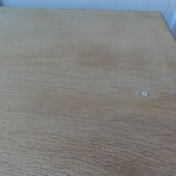Vintage shallow oak sideboard, 2 drawers, 2 doors, 1 shelf.