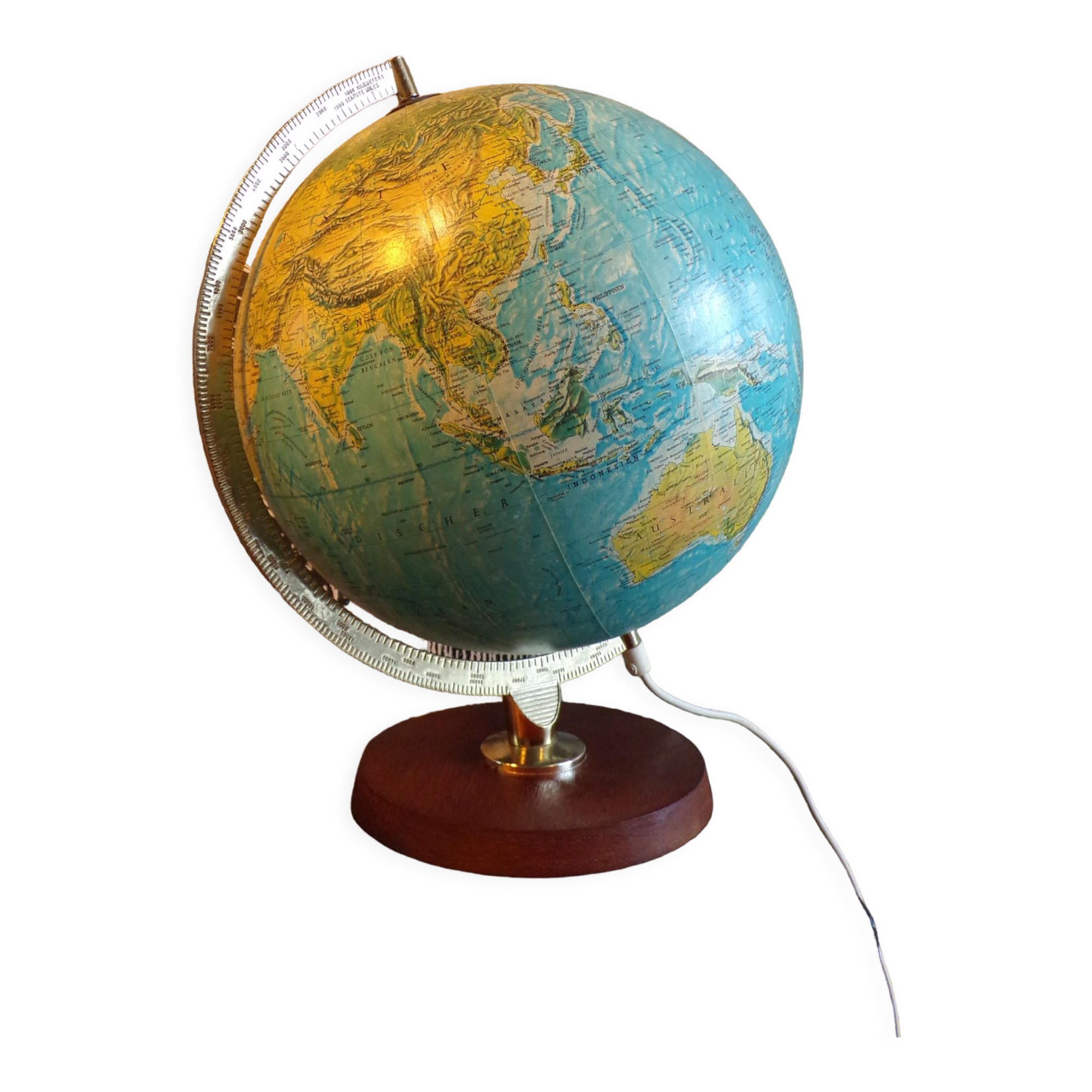 German vintage luminous globe