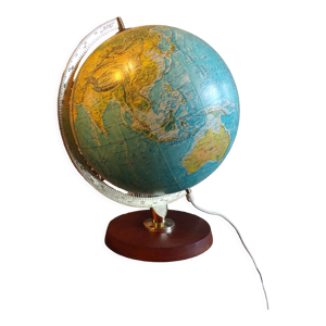 Globe terrestre lumineux vintage