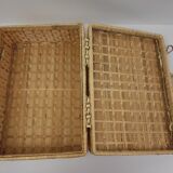 Rectangular wicker case 2 handles