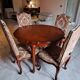 Table merisier ronde /ovale 2 rallonges