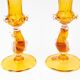 Pair of Hand Blown Salviati Venetian Dolphin Figural Candleholders