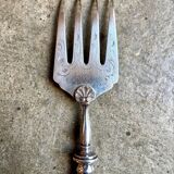 Silver plated metal serving fork