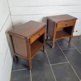 Pair of oak bedside tables