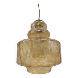 Amber glass pendant light