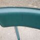3 chaises chromé et cuir vert
