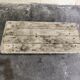 Solid oak coffee table with industrial cast iron legs