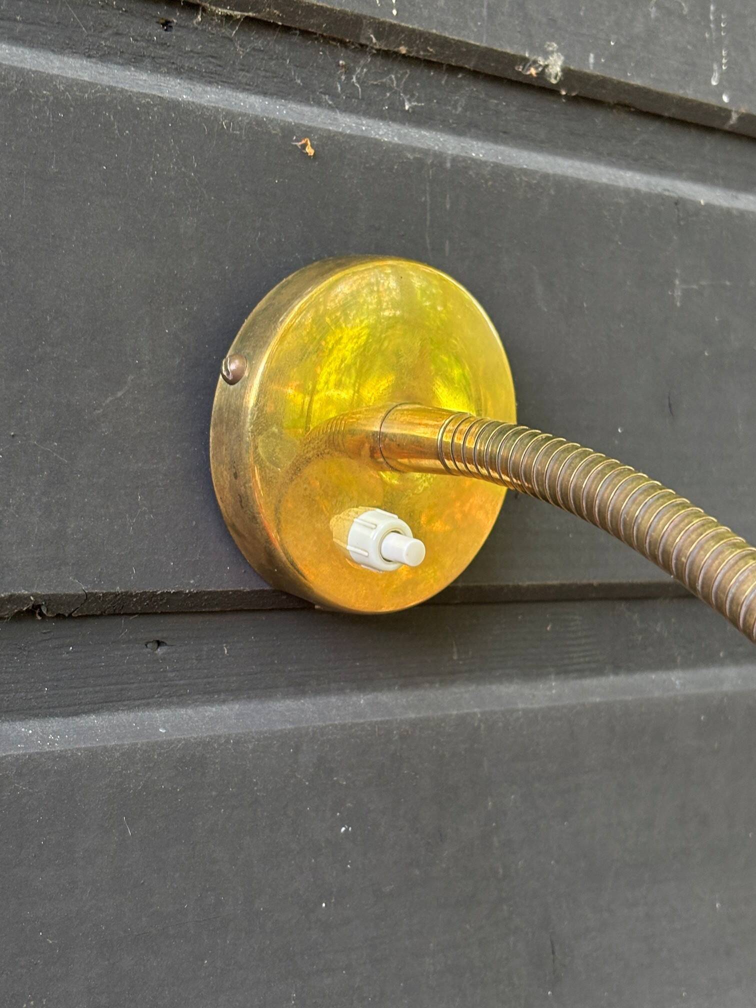 brass wall lamp - Denmark 1960s/70s