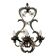 Contemporary brunito and rush florentine wrought iron wall lamp with floreal crystals