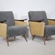 Ensemble de fauteuils français des années 1950-1960, chaises longues vintage