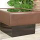 Table basse cuir et verre noir