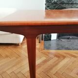 Teak table and 6 chairs, Scandinavian type, 1965