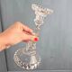 Old large moulded glass candlestick