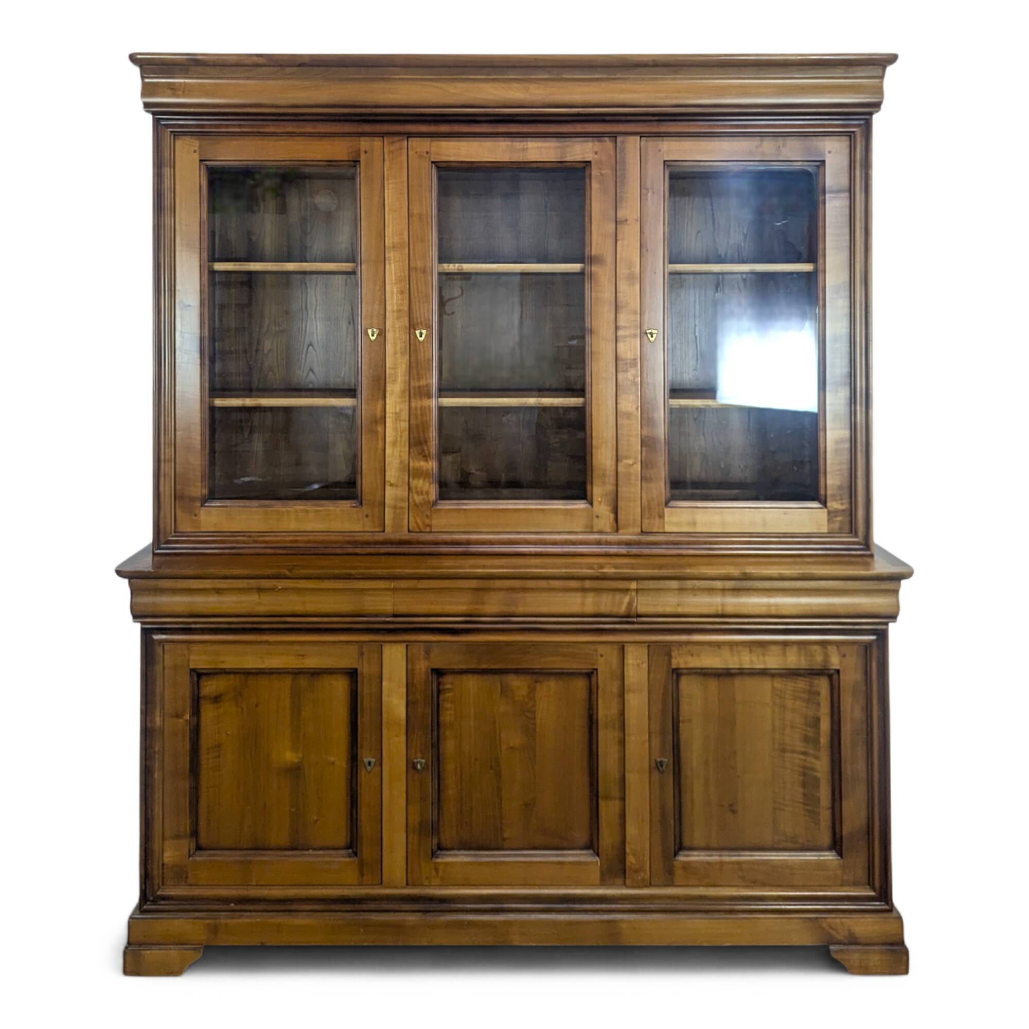 Louis Philippe style bookcase in cherry wood