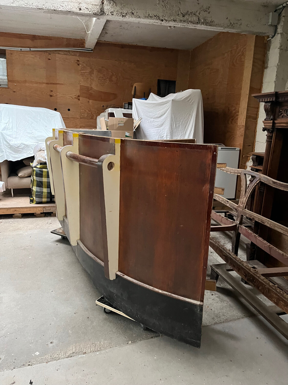 1950s oak and Formica bar